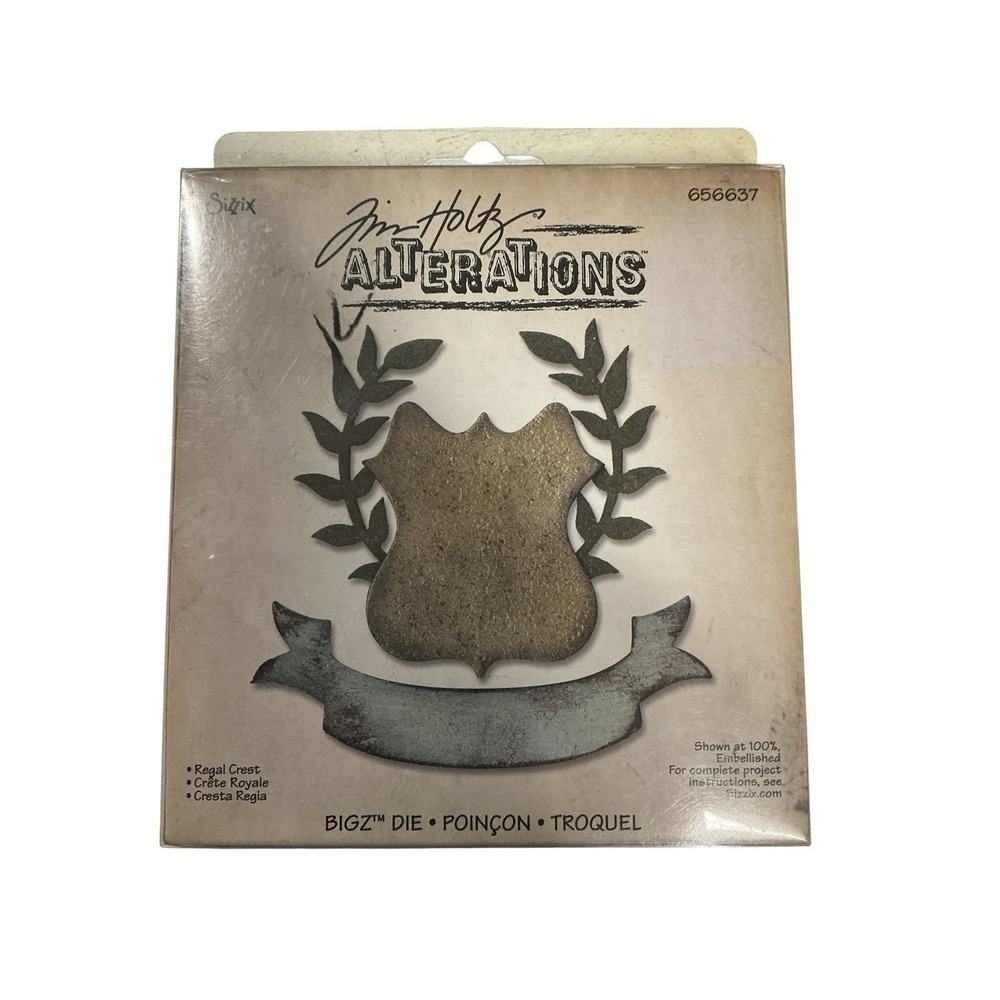 NEW Sizzix Tim Holtz Alterations Die Regal Crest #656637 Bigz Retired